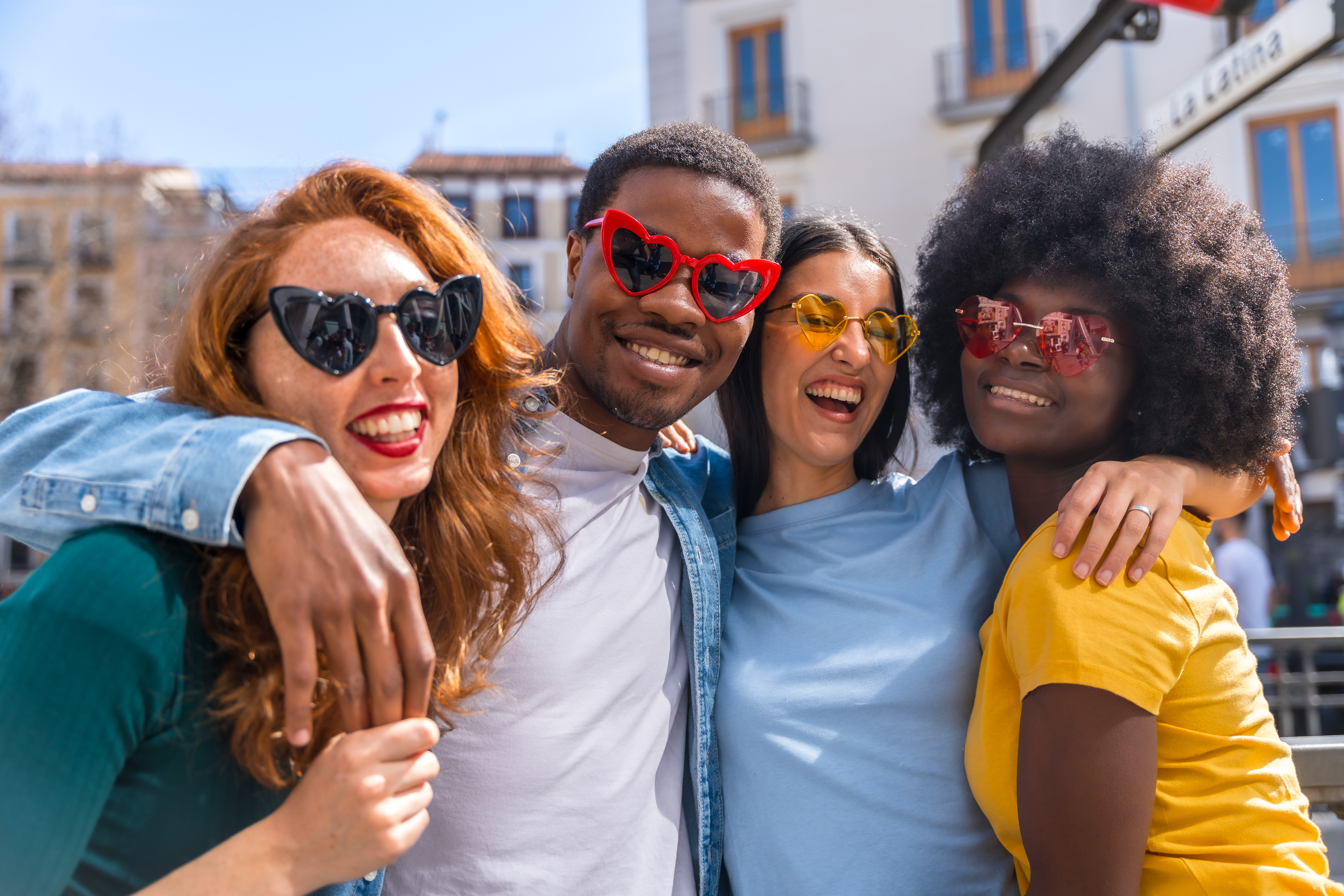 Multi-ethnic friends